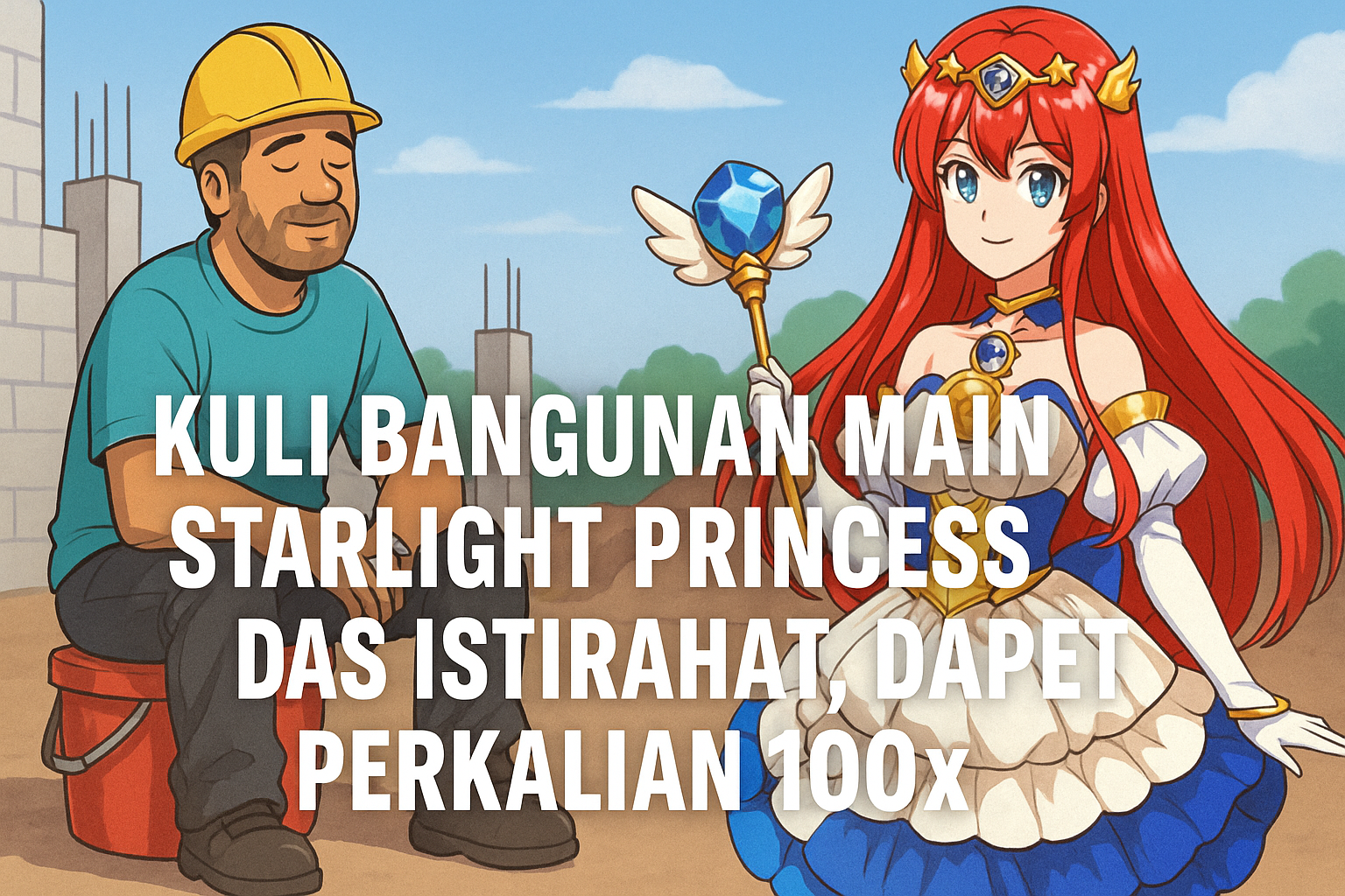 Kuli Bangunan Main Starlight Princess Pas Istirahat, Dapet Perkalian 100x!