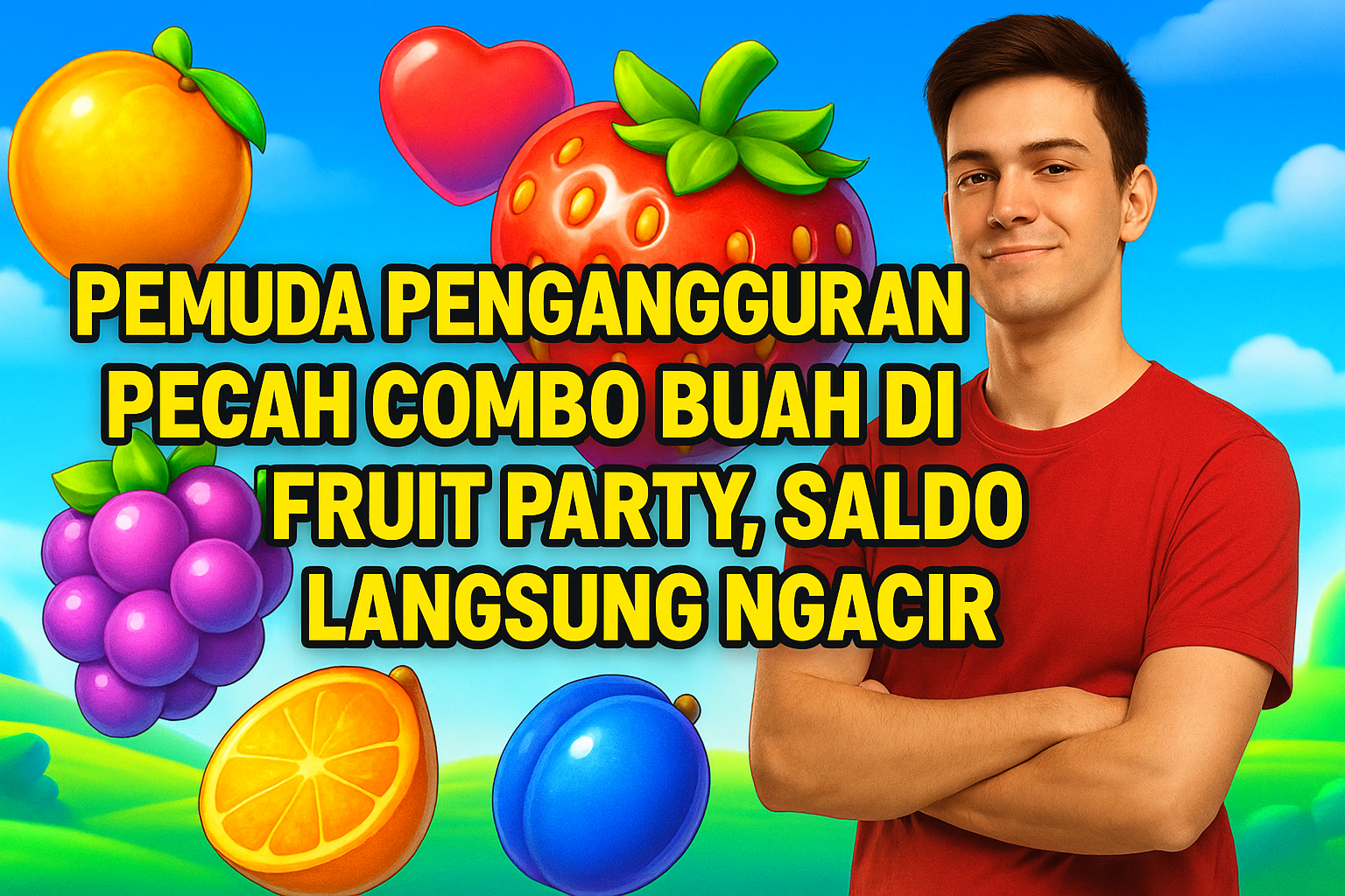 Pemuda Pengangguran Pecah Combo Buah di Fruit Party, Saldo Langsung Ngacir